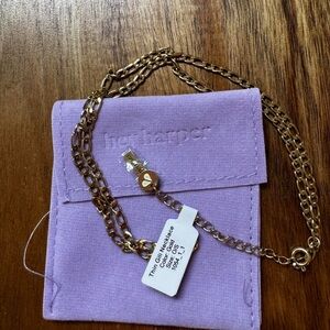 Hey Harper thin Gili Gold Chain Necklace NWT 17” retail $61 water and sweatproof